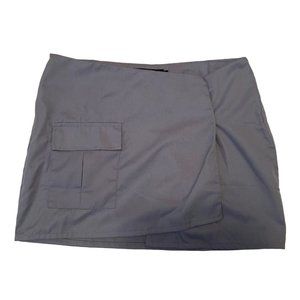 Motel Rocks Rhory Mini Cargo Skirt in Light Grey, Size SMALL